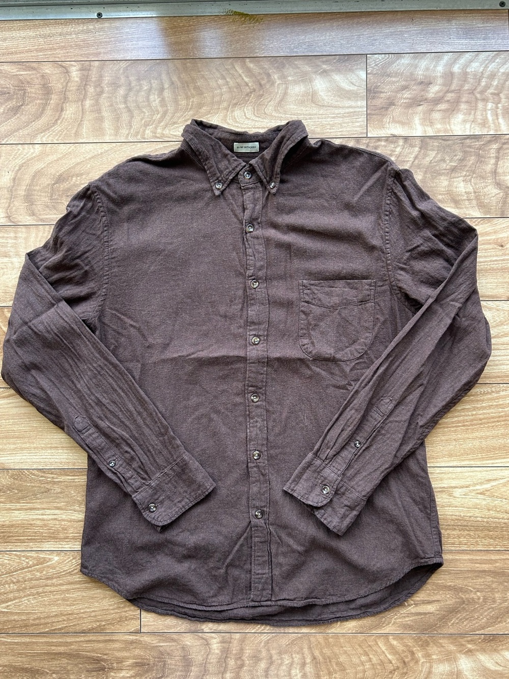 J. Crew Slim Untucked Brushed Twill Button Up Shirt